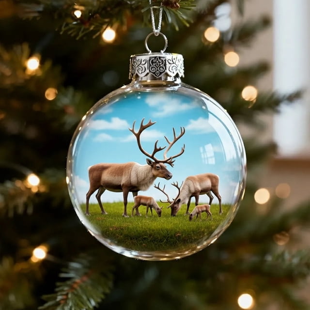 Adorno Navideño de Reno para Colgar En El Árbol de Navidad | Símbolo de Valentía y Protección de Los Padres | Regalo con Profundo Significado | Incluye 1 Etiqueta Decorativa