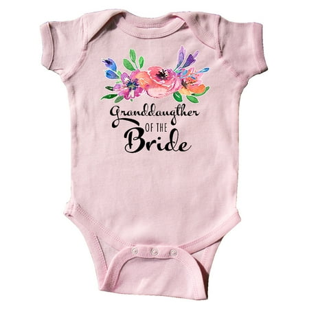 

Inktastic Granddaughter of the Bride with bouquet Gift Baby Girl Bodysuit
