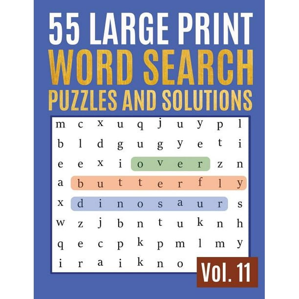 find words for adults seniors 55 large print word