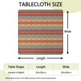 thumbnail image 2 of Washable Fabric Boho Floral Design Tablecloth with Elastic Hem for 34x34 Inch Indoor Outdoor Tables, 2 of 6
