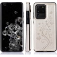 thumbnail image 4 of Phone Case for Samsung Galaxy S20 Plus Glaxay S20+ 5G with Tempered Glass Screen Protector and Card Holder Wallet Cover Flip Leather Cell Gaxaly S20+5G S20plus 20S + S 20 20+ G5Cases Women Golden, 4 of 13