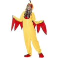 thumbnail image 4 of Men's Chicken Costume, Yellow Poultry Halloween Jumpsuit, 4 of 5