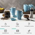 thumbnail image 2 of MITBAK 6-Pack Ceramic Coffee Mug Set with Lids (16-Ounce) | Large Blue Tumbler Mugs Great for Taking Your Coffee & Tea To-Go | Large Insulated Mug Set Excellent Choice for Camping, Travel & Office, 2 of 6