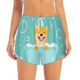 thumbnail image 2 of Yiaed Dogs Loves Bath Print Women's Running Shorts with Liner 3 Zipper Pockets Elastic Workout Athletic Gym Yoga Shorts-X-Large, 2 of 7