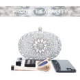 thumbnail image 4 of LHSHID Women Crystal Clutch Purse Rhinestone Evening Handbags for Wedding Party, 4 of 6