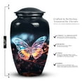 thumbnail image 2 of 10 Inch Urn (Pack Of-1) Large Urns For Human Ashes Adult Male - Cremation Urns For Burial In Ground - Metal Urn - Burial Urns For Cremated Remains - Decorative Urns - Black Urn, 2 of 5