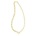 thumbnail image 2 of JewelStop 14K Polished Finish Yellow Gold Mixed Gauge Elongated Paperclip Link Necklace with Lobster Clasp - 18", 2 of 5