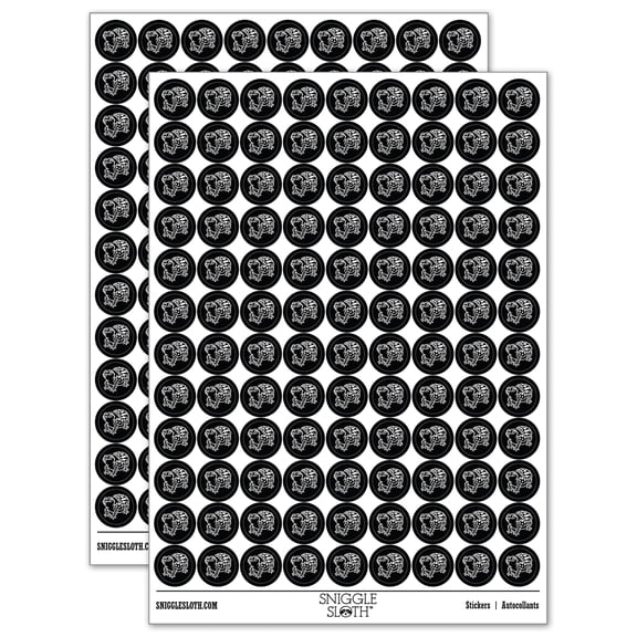 Fat Cute Leopard Gecko Lizard Reptile 200  Round Stickers - Black - Gloss Finish - 0.50" Size