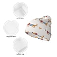 thumbnail image 3 of Lsque Dachshund Dog Puppy Pattern Knitted Beanie, Unisex Winter Hat, Knit Hat Winter Beanies Thick Fisherman Beanies Cuffed Plain Skull Caps, 3 of 6