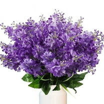 Clearance Artificial flowers under $5,6pcs Artificial Wisteria Flowers Bouquet Silk Faux Hyacinth Flowers For Home Garden Indoor Outdoor Cemetery Fences Decoration