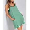 thumbnail image 6 of otnbgsr Women's Casual Summer Tennis Dress Sleeveless V Neck Athletic Mini Dress with Built-In Shorts Striped Vacation Outfit, 6 of 8