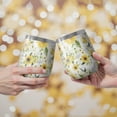 thumbnail image 2 of 12oz Stemless Wine Tumblers White Sunflower Vacuum Insulated Stainless Steel Travel Tumbler Cups Mug with Lid and Straw for Champaign,Cocktail,Beer with Cleaning Brush, 2 of 5