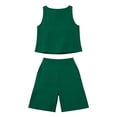thumbnail image 6 of Guluxicc 2 Piece Sets for Women V Neck Loose Tank Top with Bermuda Shorts Solid Color Lightweight Summer Linen Outfit Sets, 6 of 6