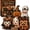 6Pcs, variant on Guvpev Vintage Halloween Wooden Tabletop Decor, Spooky Cartoon Halloween Vampire Cat Rustic Farmhouse Tiered Tray Figurines for Home, Office & Party Table Centerpiece Decorations