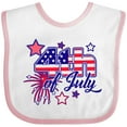 thumbnail image 3 of Inktastic 4th of July Fireworks Stars and American Flag Boys or Girls Baby Bib, 3 of 4