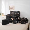 thumbnail image 6 of Homewish Cartoon Dinosaur Bedding Comforter Set 7pcs for Preppy Children Kids,Kawaii Animal Dino Queen Bedding Sets Super Cozy,Gradient Universe Galaxy Queen Sheet Sets,Breathable Home Decor, 6 of 8