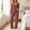 Brown, variant on Womens 2 Piece Ribbed Knit Pajama Set Long Sleeve Cold Shoulder Lounge Sleepwear Pants,Size M