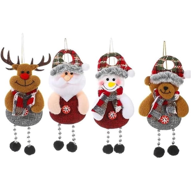 Adornos de fieltro para árbol de Navidad JM 12 piezas Papá Noel reno muñeco de nieve