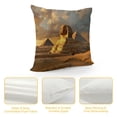 thumbnail image 4 of Orinice Sphinx Pyramids Desert Graphic Decorative Cushion Throw Pillow Cover for Home Couch Living Room Bed Sofa Pillow Case Square 1PC 24x24in, 4 of 5