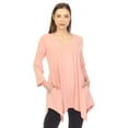 thumbnail image 1 of White Mark Tunique à Manches 3/4 Col en V Taille Empire pour Femmes, 1 of 6