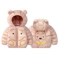 thumbnail image 5 of Baby Winter Down Coat Cute Bear Ears Hooded Jacket Thick Warm Outwear Lightweight Water-Resistant Jacket Winter Clothes Baby Boys Girls 5-6 Years, 5 of 5