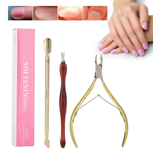 Fdit Nail Art Tool,4Pcs/set Nail Care Tools Nail Cuticle Clipper Dead Skin Removal Cutter Manicure Kit , Manicure Kit
