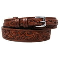 thumbnail image 2 of 44" Western 1-1/2" Floral Tooled Ranger Full-Grain Brown Leather Belt 26RS04R, 2 of 4