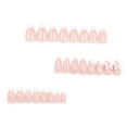 thumbnail image 4 of FSTDelivery 24 Pcs Short Press on Nails Full Cover Short Square Glossy Fake Nails Acrylic Artificial False Nail Tips with Adhesive Glue Tabs for Women Girls, Christmas Candy Stripe Wear Nail, 4 of 9