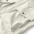 thumbnail image 6 of Men's Tactical Softshell Hooded Jacket, Windproof Waterproof Loose Casual Sport Rain Coat with Multi Snap Pockets, Outdoor Outerwear for Commuting Hiking Camping Beige, 6 of 7