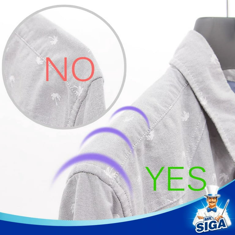 DEDU Plastic Extra Wide Shoulder Suit Hangers for Men 15 Pack Width 17.1,  White Sweater Hangers no Shoulder Bump Non Slip for Thick Sweaters, Clothes