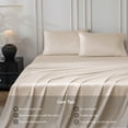 thumbnail image 6 of MooMee Duvet Cover Set Queen 600-TC 100% Extra Long-Staple Cotton Sateen Silky Smooth Luxury (Beige), 6 of 8