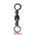 thumbnail image 4 of Aoanydony Pack of 100 Fishing Swivels Carbon Steel Bearing Terminal Connectors Outdoor 12-27mm Solid Ring Tackle Hook Accessories Black Size 7, 4 of 5