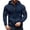 Navy, variant on Essentials Hoodie Men's Zip Up Hoodie Casual Loose Fit Sweatshirt with Raglan Sleeves for Autumn Winter Comfort Everyday Leisure Wear Soft Warm Knit Full Zip Up Lightweight Jacket L