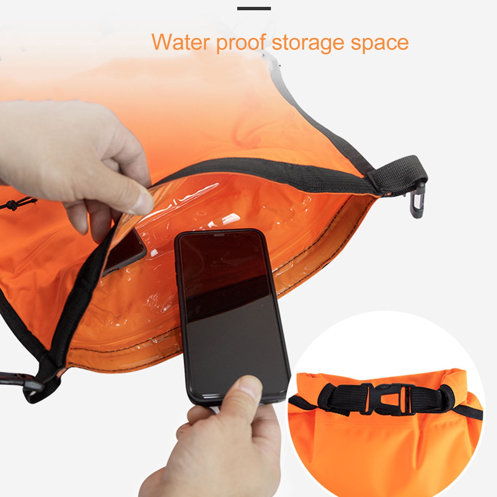 M Buder 30L Swim Buoy Dry Bag, Waterproof Float Gear for Surfing, Paddleboarding, Rafting & Swimming, PU Material Safety Floatation Device Storage Pouch, 21.65 inches / 55 cm Height, Multicolor
