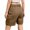 Brown, variant on Women's Pants Women Multi Pocket Button Front Cargo Overalls Fitness Running Hiking Outdoor Casual Long Trousers Green