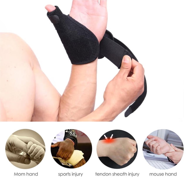 facefd Support de Doigt Bracelet avec Ressort Protège-Poignet Sport Anti-Fuite Noir Main Droite