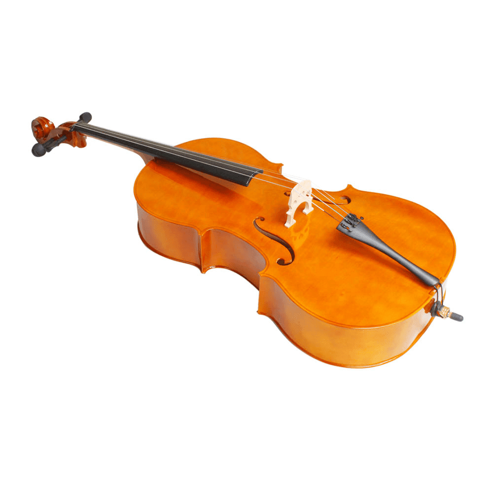 Tcbosik 4/4 Full Size Cello, Acoustic Cello Set with Portable Bag, Bow, Rosin and Bridge, String Musical Instruments for Beginner, Natural
