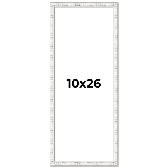 10x26 Frame White Real Wood Picture Frame Width 0.75 inches | Interior Frame Depth 0.5 inches |