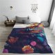 thumbnail image 5 of Fotbe Colorful Feather Owl Manta de Franela Acolchonada con Estampado, Súper Suave y Esponjosa, Extra Grande para Sofá, Cama, Uso Todo el Año-60"x50", 5 of 7