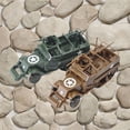 thumbnail image 3 of 2 piezas de componentes suaves y ajusta que empalman ruedas delanteras giratorias ensambladas operación simple 1:72 juguetes de vehículos s Sunnimix Juguetes blindados del vehículo, 3 of 8