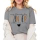thumbnail image 1 of Camiseta «My Favorite Dancer Call Me Mom» (Mi bailarina favorita, llámame mamá): cuello redondo, estampado a doble cara, versátil para ocasiones informales y fiestas, lavable a máquina, corte favor, 1 of 4