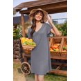 thumbnail image 4 of Ekouaer Nightgowns for Women Short Sleeve Night Gown Comfy Sleep Shirt Soft Sleep Dress Pleated Sleepwear, 4 of 6