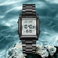 thumbnail image 4 of Fashion Men's Digital Analog Watches Square Face Sport Casual Dual Display Multifunctional Wristwatch for Men with Alarm Waterproof LED Luminous, 4 of 8