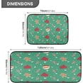 thumbnail image 3 of GZHJMY Christmas Pattern Green Kitchen Mat - Cushioned Anti Fatigue Kitchen Rug Set of 2, Non Slip Waterproof Kitchen Mats for Kitchen, Laundry, Sink, Office 19.7"×27.6"+19.7"×47.2" Carpet Runner, 3 of 7