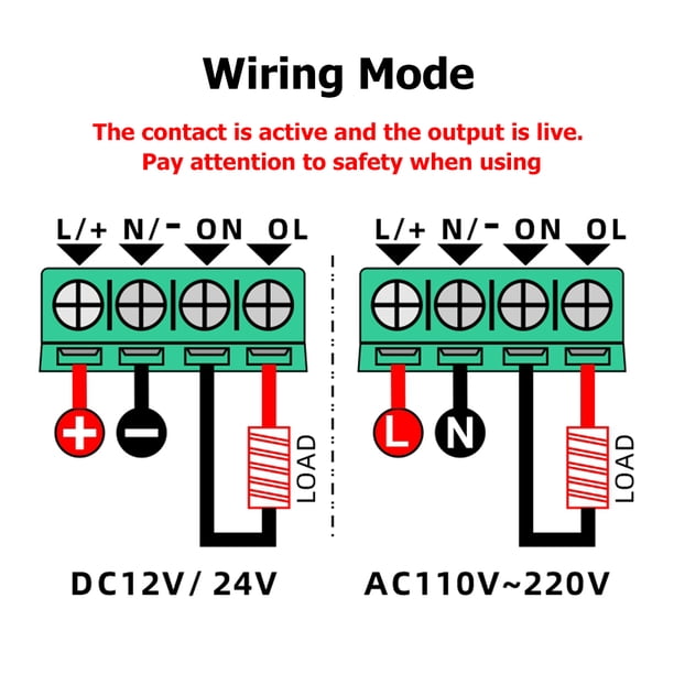 Módulo de relés normalmente abierto Dispositivo de retardo del controlador de tiempo del retardador digital (DC12V) Sywqhk Libre de BPA