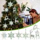thumbnail image 1 of Adornos de copo de nieve de cristal acrílico - Colgante transparente de invierno para decoración del árbol de Navidad, 1 línea, 1 of 1