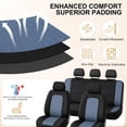 thumbnail image 4 of FLORAY Universal Car Seat Covers Full Set, 3D Breathable Mesh Auto Seat Protectors for Sedans & Compact SUVs, Airbag Compatible, Black & Gray, 4 of 8