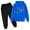 Blue, variant on Posijego Kids Christmas Outfit 2 Piece Hooded Sweatshirt and Jogger Pants Sweatsuits Set for Girls Boys