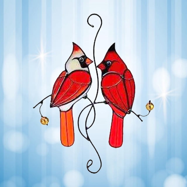 Adorno Navideño , Colgante Pájaros, Decoración para hogar, de Felicidad, Accesorios para Fiestas, Decoraci Dos pájaros rojos yotijar Aves