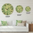 thumbnail image 4 of Designart 'Tropical Green Leaves of Monstera' Tropical Wood Wall Clock, 4 of 5